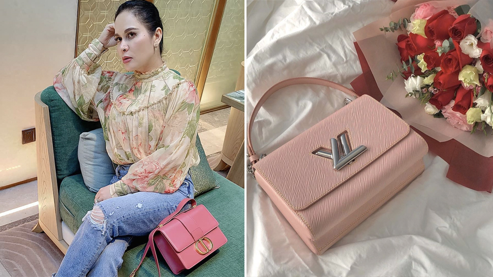 What are the most recent trends in pink designer handbags?